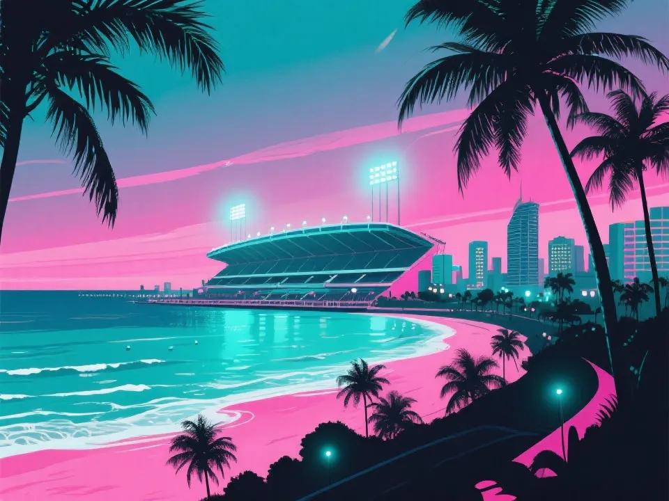 美国迈阿密城市与球场示意图